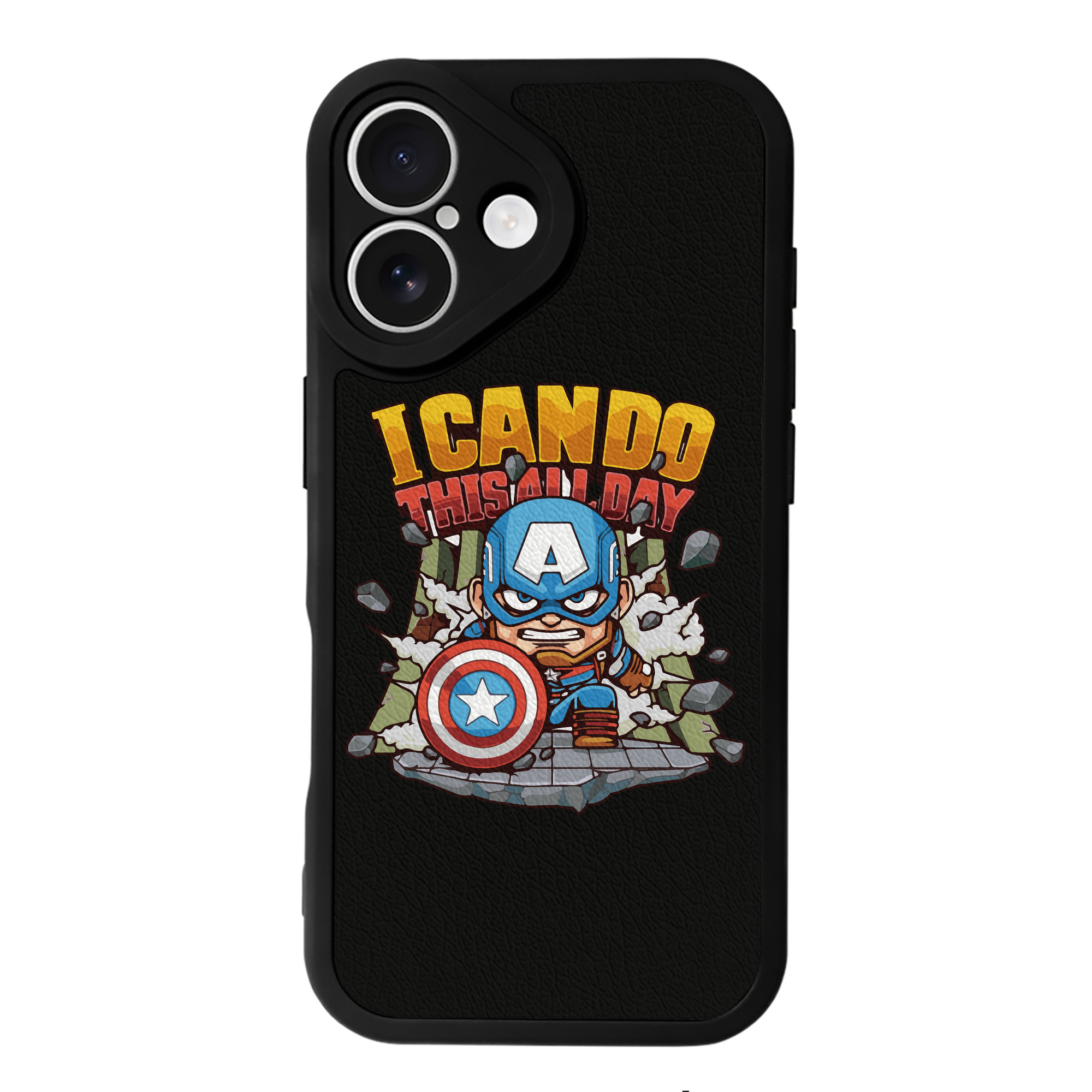 （画像用） アベンジャーズ The Avengers 【iPhone 16シリーズ対応】シリコンスマホケース（レザー調） 材質：シリコン